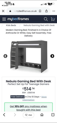 Mybedframes nebula gaming mid - gaming,