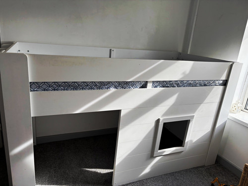 Kids wooden mid sleeper bed - sleeper,