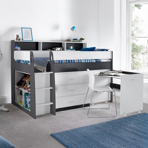 Ersa grey white wooden - wooden, mid